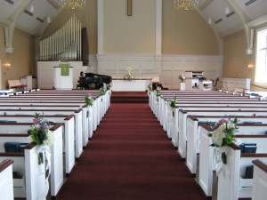 Wedding Ceremony Flowers Clarence First Presbyterian Church