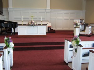 Wedding Ceremony Flowers Clarence First Presbyterian Church
