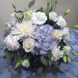 blue centerpiece
