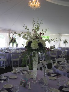 Tall Pilsner Centerpiece for a wedding at Avanti Mansion Hamburg, NY