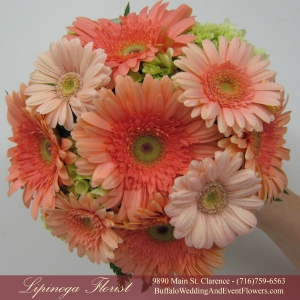 Coral Bridal Bouquet by Lipinoga Florist Buffalo Wedding Flower Specialists (12)