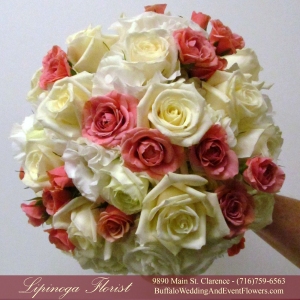 Coral Bridal Bouquet by Lipinoga Florist Buffalo Wedding Flower Specialists (14)
