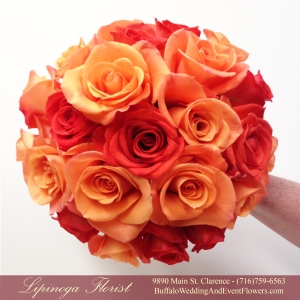 Orange Bridal Bouquet by Lipinoga Florist Buffalo Wedding Flower Specialists (2)