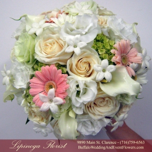 Peach Bridal Bouquet by Lipinoga Florist Buffalo Wedding Flower Specialists (13)